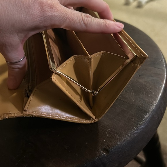 Authentic CELINE Kisslock vintage wallet Macadam Beige - Picture 14 of 16